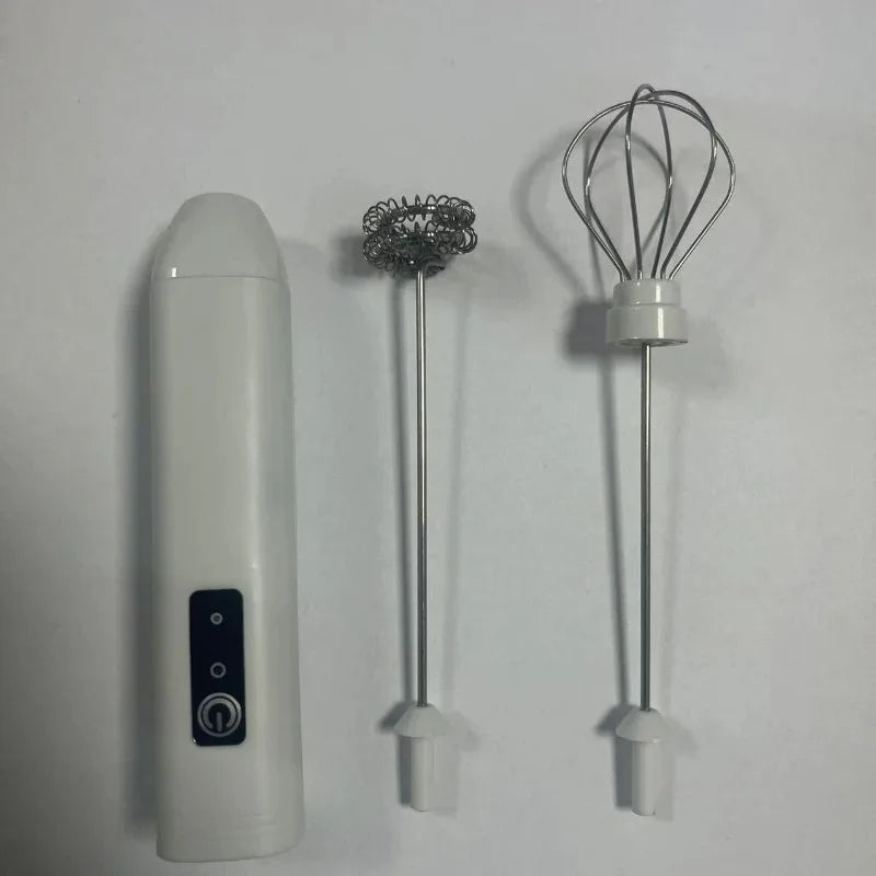 ZARTSEN USB Rechargeable Mini Milk Frother – 3-Speed Foam Maker Milk Frother Qst D03 White