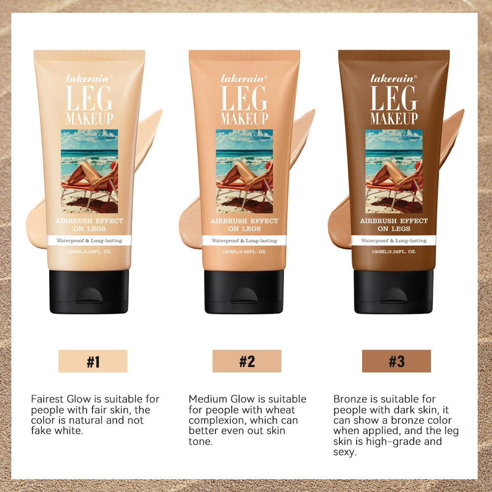 Waterproof Leg Makeup Lotion – Bronze Body Tanning Cream 100ml Body Tanning Lotion Qst