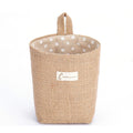 Nordic Hanging Wall Pocket Storage Basket – Cotton Linen Wall Storage Basket Qme G278 Yellow dots