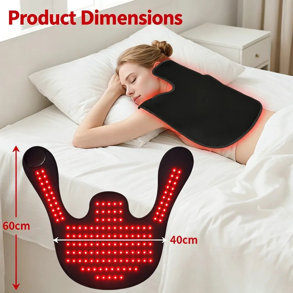ZONGKUNG 145 LED Red & Infrared Light Therapy Pad – Neck Shoulder Light Therapy Pad Qst