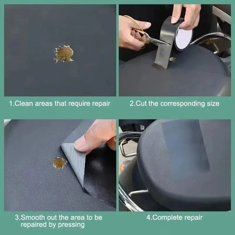 Black Cloth-Based Adhesive Repair Tape for Leather & Sofa Upholstery Repair Tape Qme