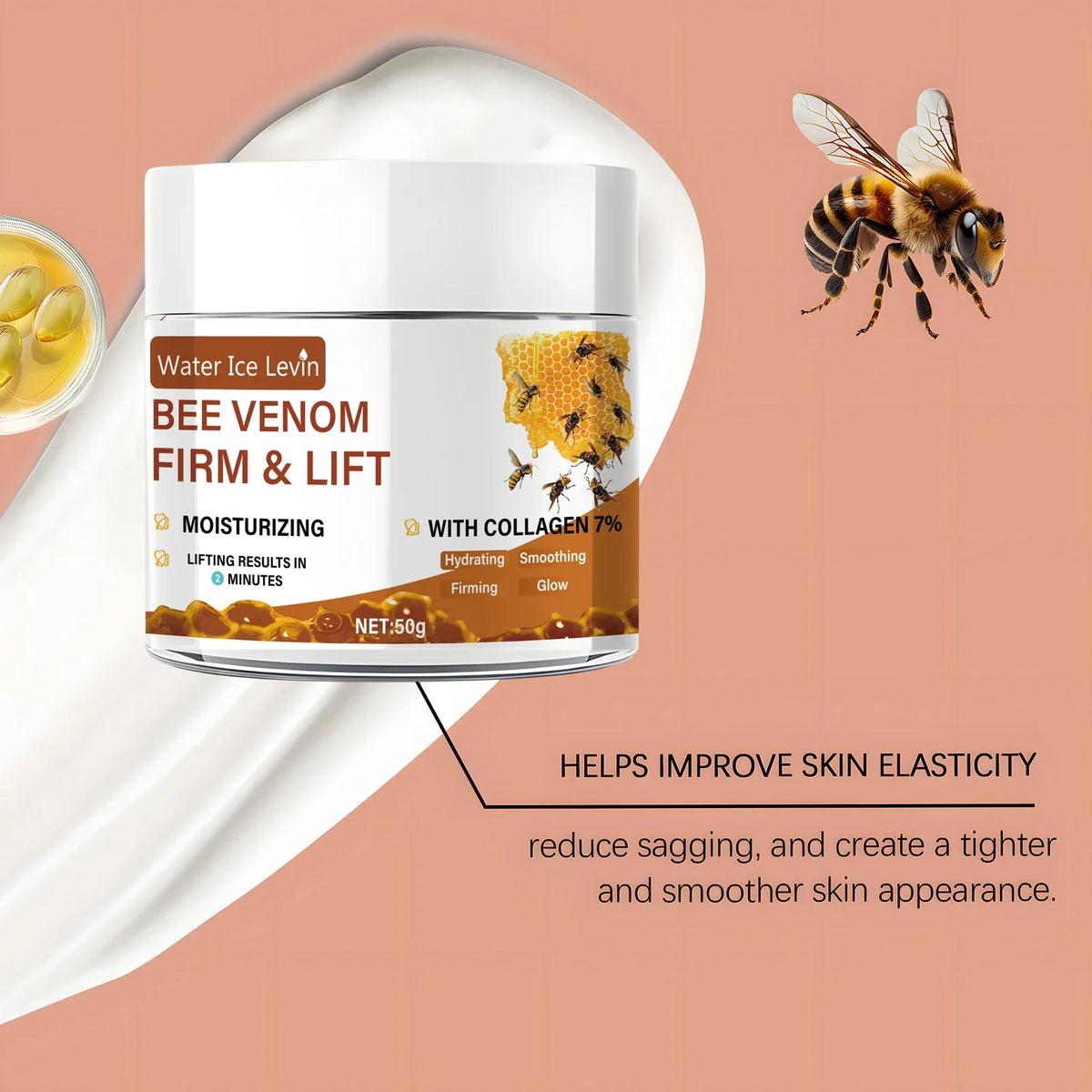Bee Venom Instant Lifting Face & Neck Cream | Retinol Facial Lifting Cream Qme
