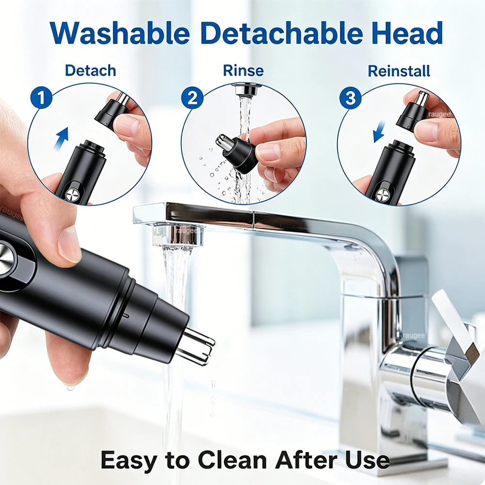 Peicon Mini Rechargeable Nose & Ear Hair Trimmer for Men Nose Hair Trimmer Qst