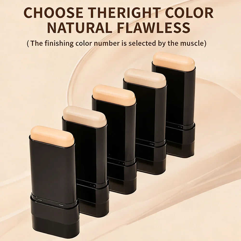 Dual-Head Foundation Stick with Built-In Brush | Qme Foundation Stick Qme