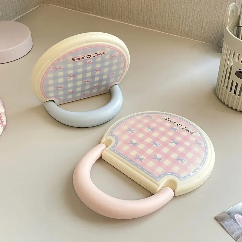 Hello Kitty Bow-Shaped Makeup Mirror – Desktop & Hangable Vanity Makeup Mirror Qme