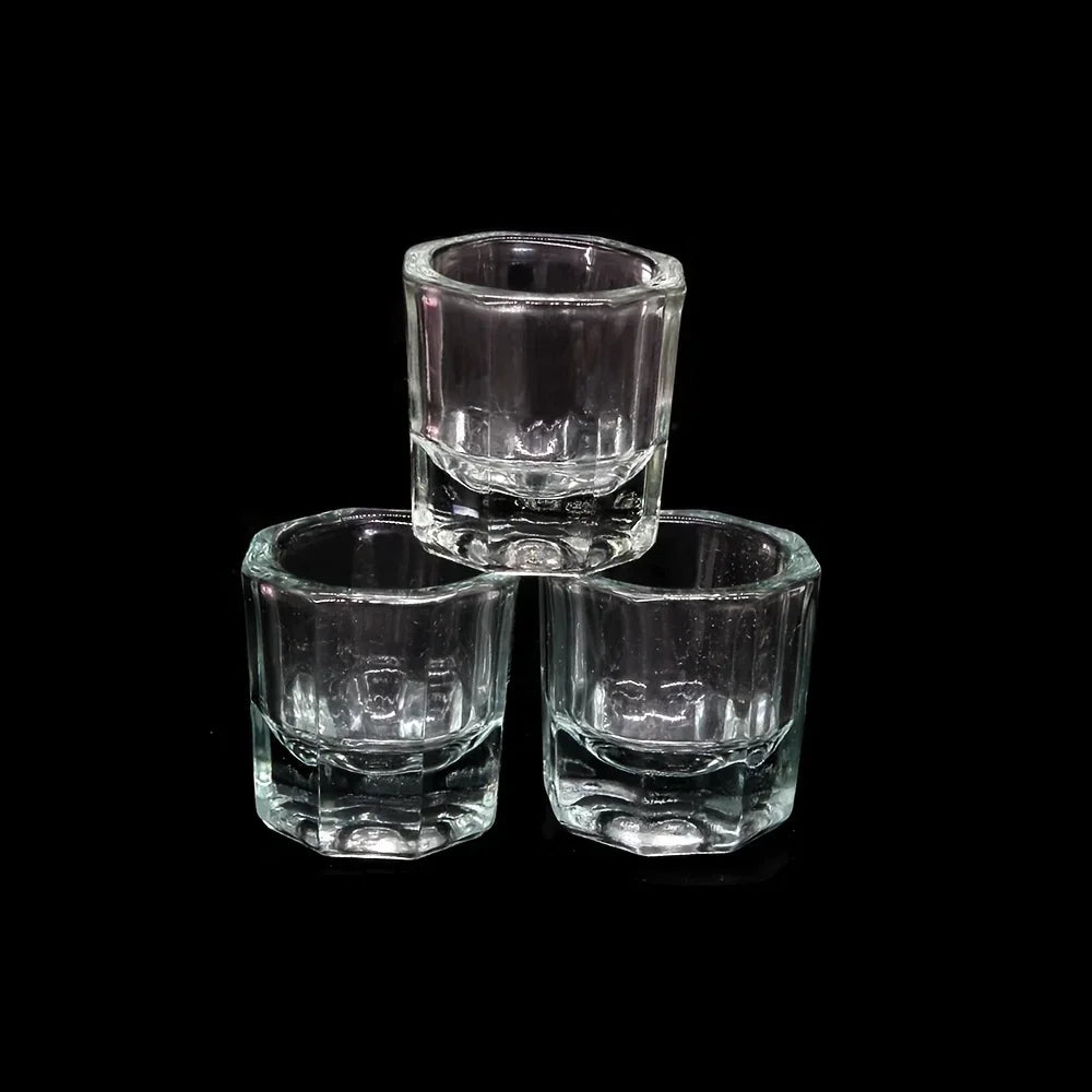 Mini Glass Crystal Dappen Dish for Nail Art – Set of 2 Nail Art Tool Qme