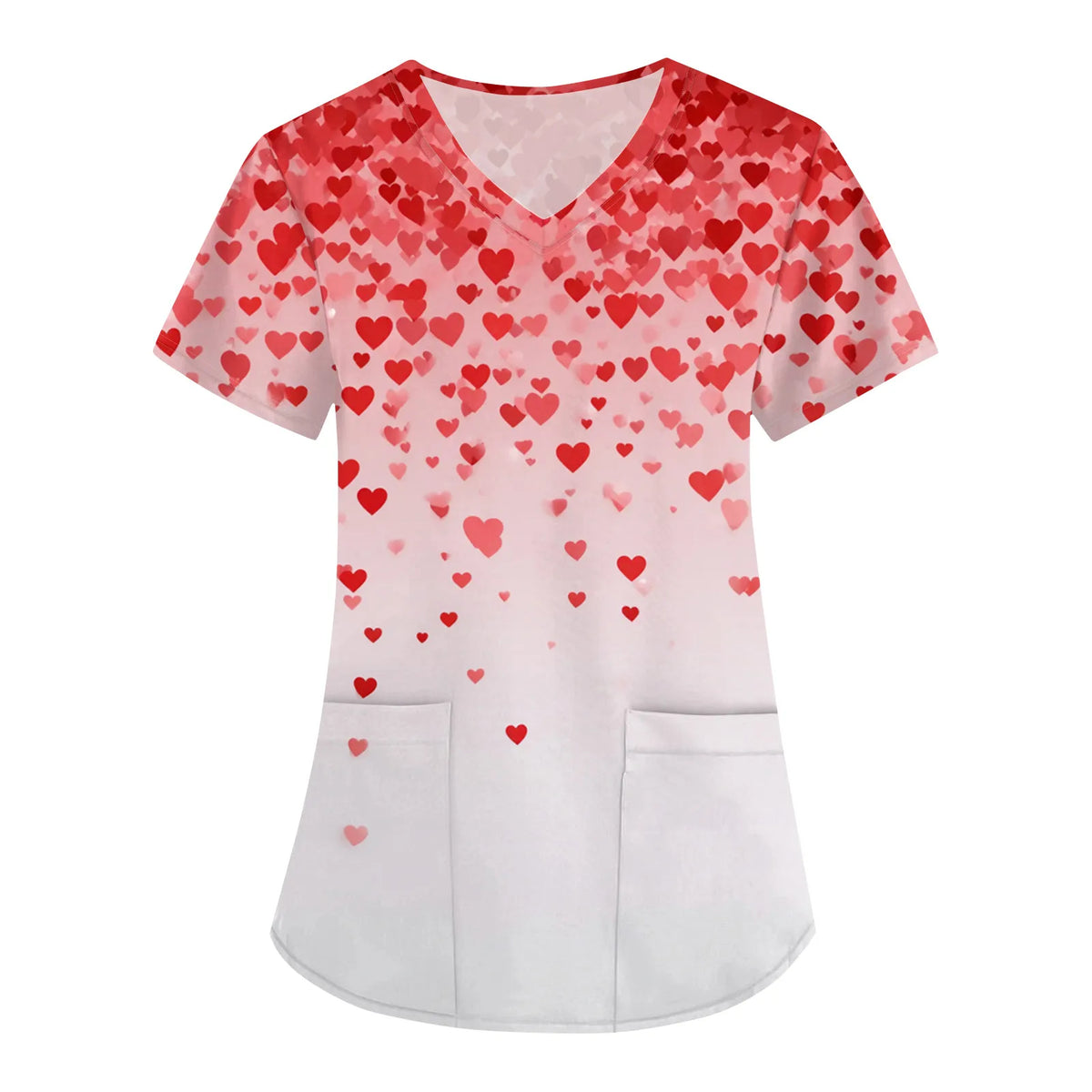 Women's Short Sleeve Scrub Top | Pharmacy & Salon Uniform Scrub Top Qme Multicolor XXL