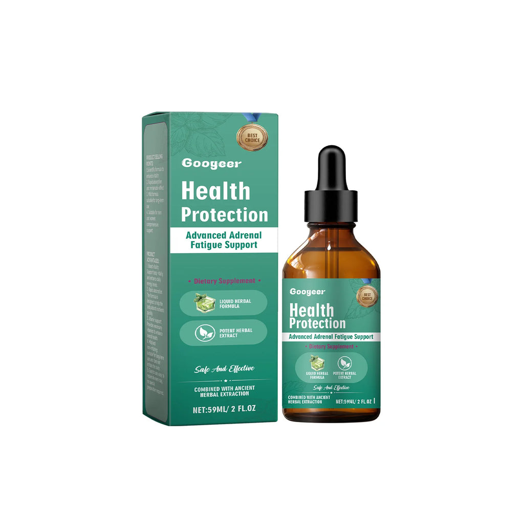 Adrenal Support Liquid Drops – Vitamin B1 & Mint Leaf 59ml Herbal Liquid Supplement Qst 60 ml(Pack of 1)