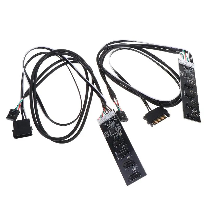 9-Pin to 8-Port USB 2.0 Hub Riser Card – Quad Splitter USB Hub Riser Card Qme