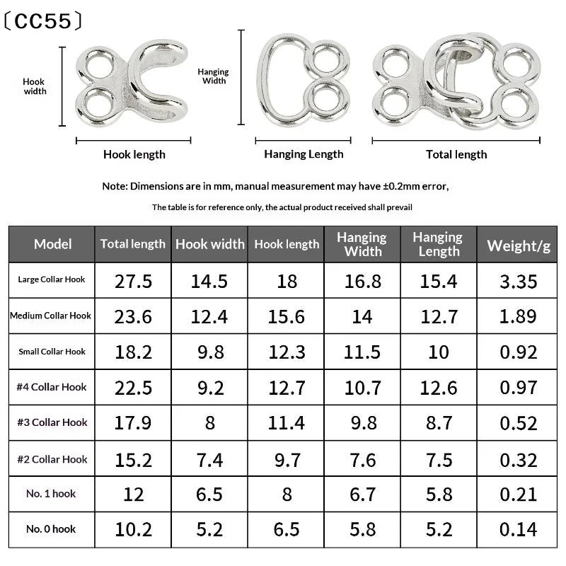 10 Pairs Metal Invisible Garment Hooks – Jeans, Skirts & Pants Sewing Hook Clasps Qst