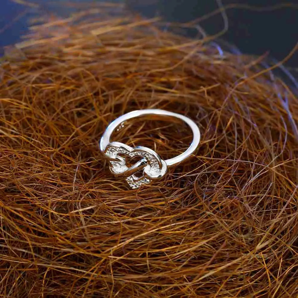 925 Sterling Silver Heart Spiral Band Ring – Sizes 6-9 Sterling Silver Ring Qme