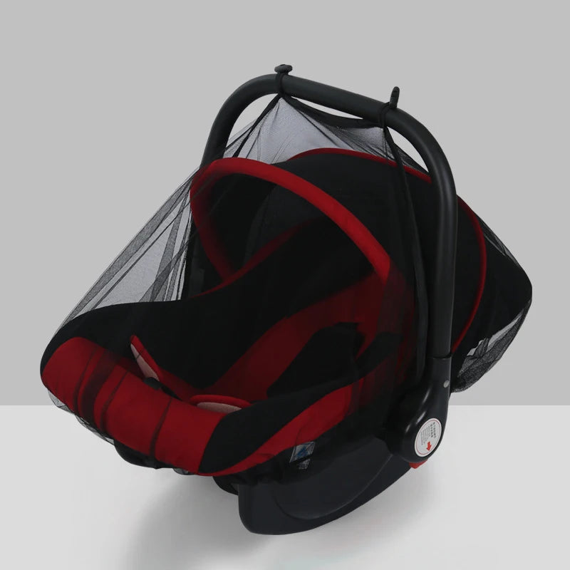 Universal Baby Stroller Mosquito Net – Breathable Mesh Cover Stroller Mosquito Net Qst black- Button Style