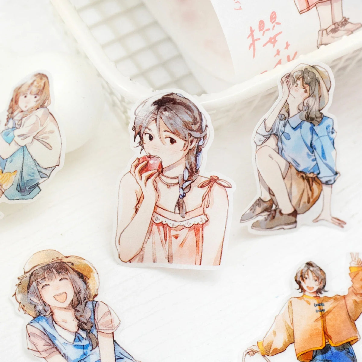 PET Scrapbooking Decorative Tape | People Stickers | 2m Roll Decorative Craft Tape Qme