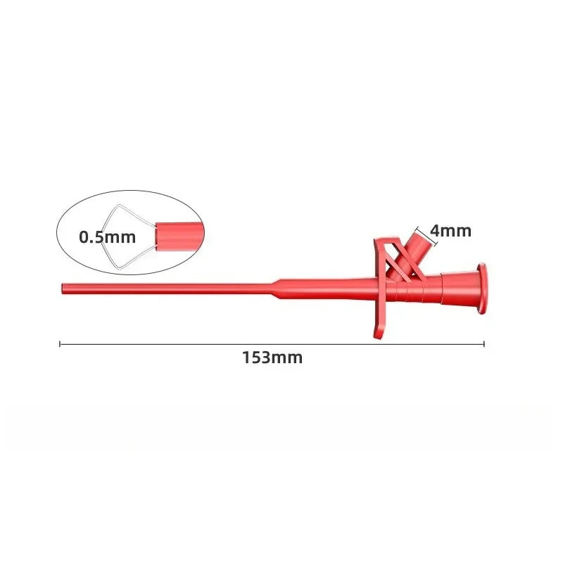 P5004 1000V Flexible Test Hook Clip Probes | Copper, 155mm Test Hook Clip Probe Qme