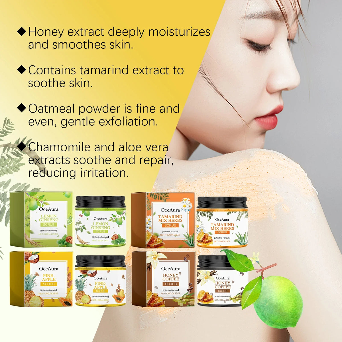 Qme Body Scrub Cream – Exfoliating & Brightening Bath Scrub Exfoliating Body Scrub Qme