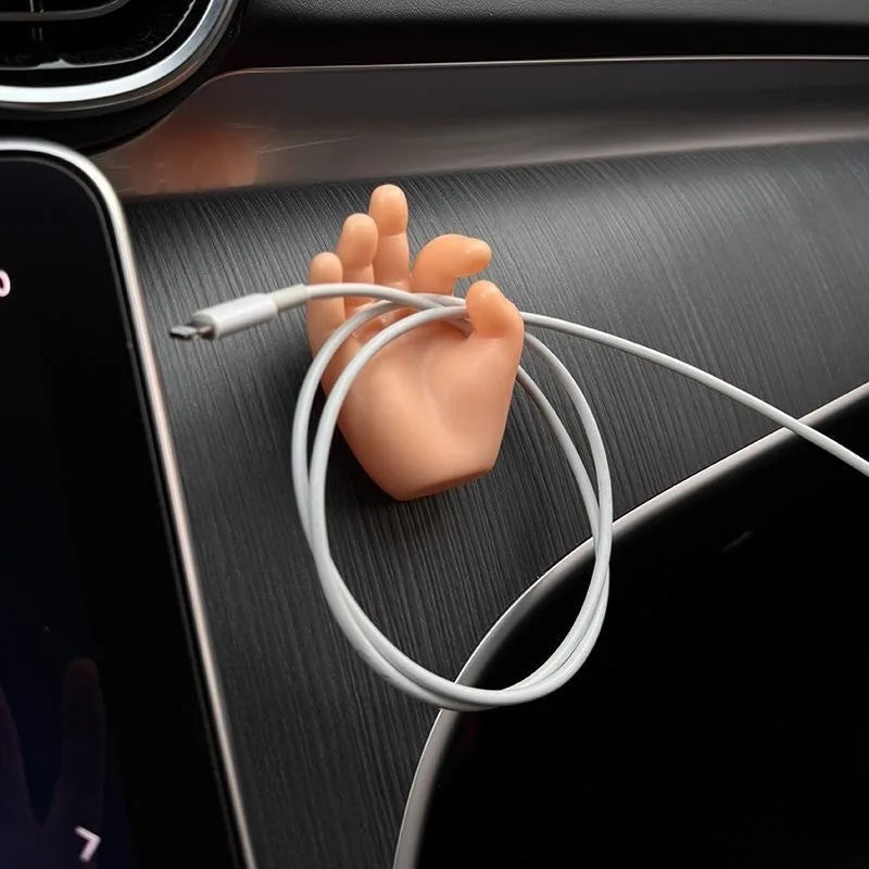 Car Glasses Clip & Cable Organizer – Silicone Visor Holder Car Interior Organizer Qme