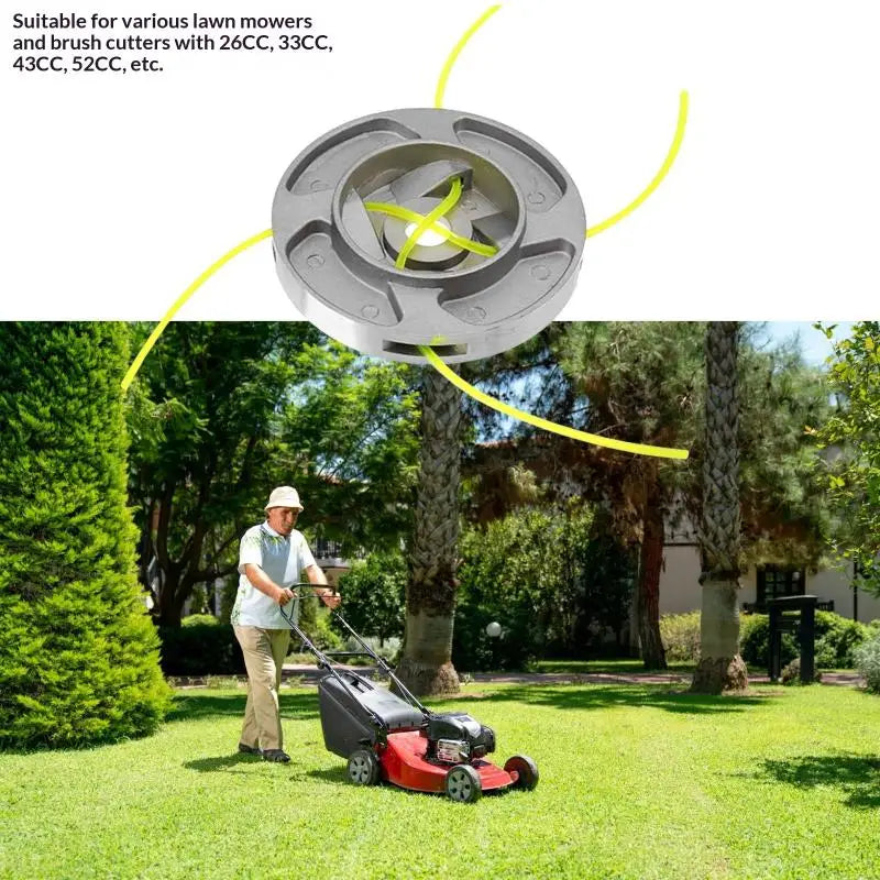 4 Nylon Lines Brush Cutter Strimmer Head – Universal Fit Strimmer Replacement Head Qme