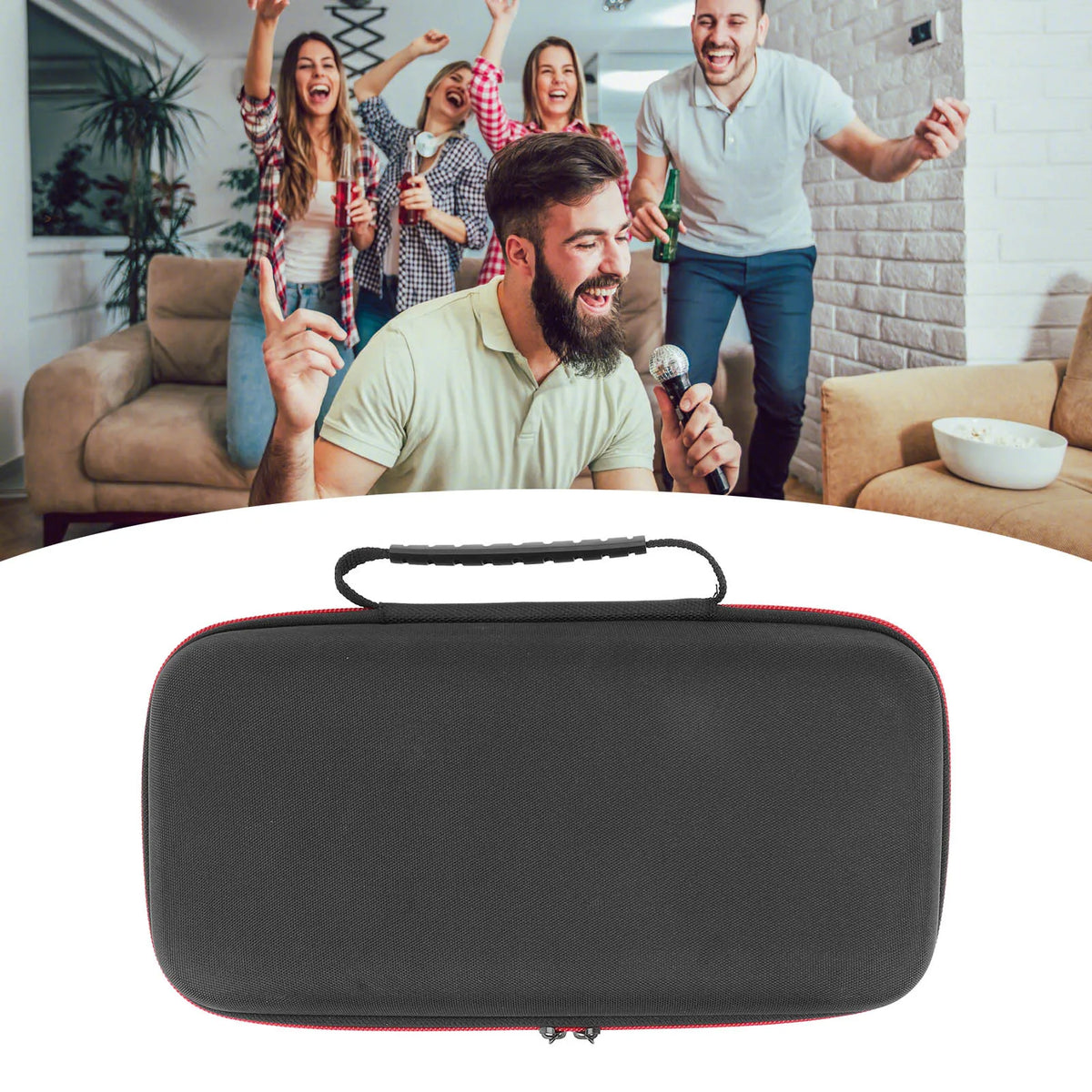 EVA Shockproof Wireless Microphone Storage Case Bag Microphone Storage Case Qst
