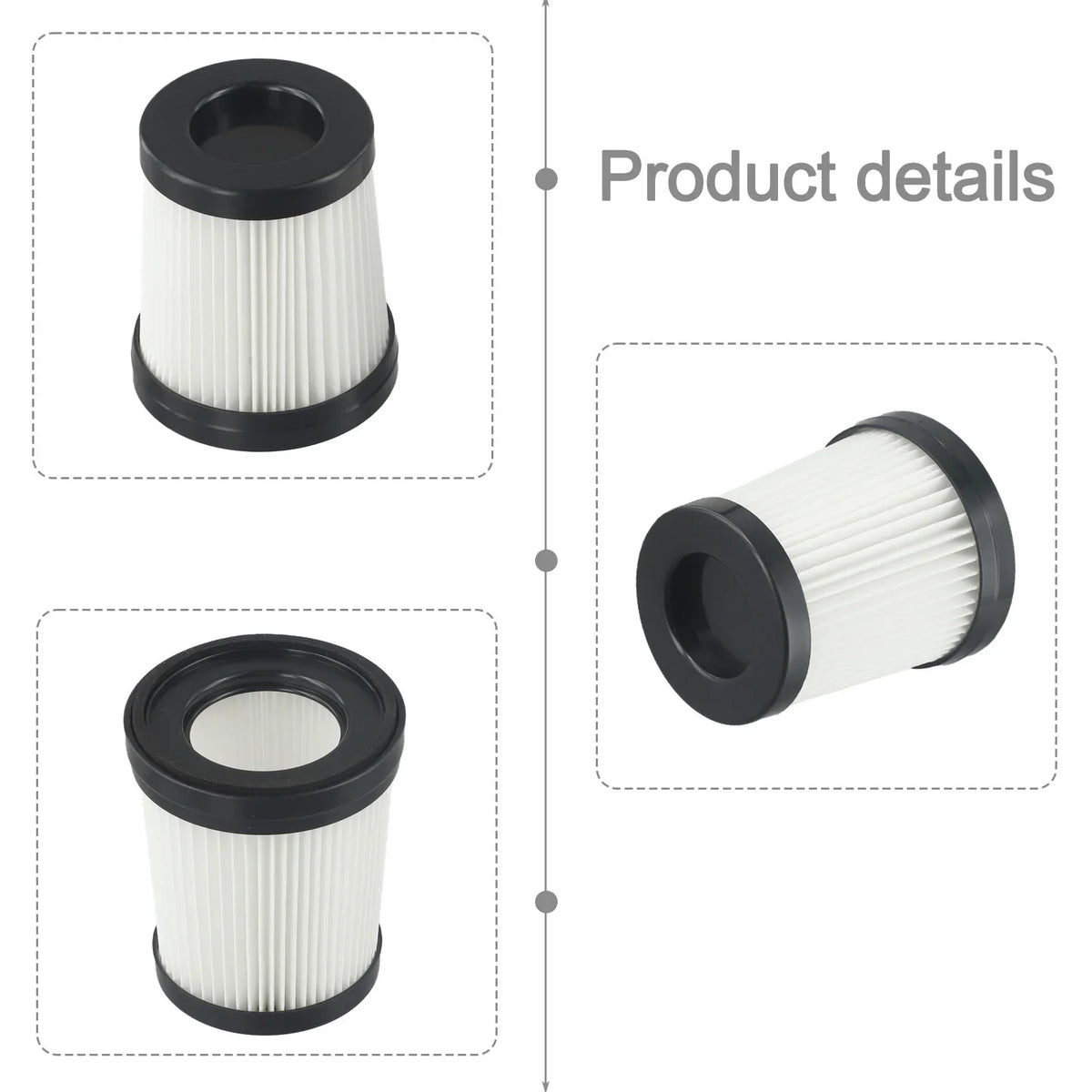 2-Pack Washable HEPA Filter Replacement for Kalado KCV01 Vacuum Filter Replacement Qme