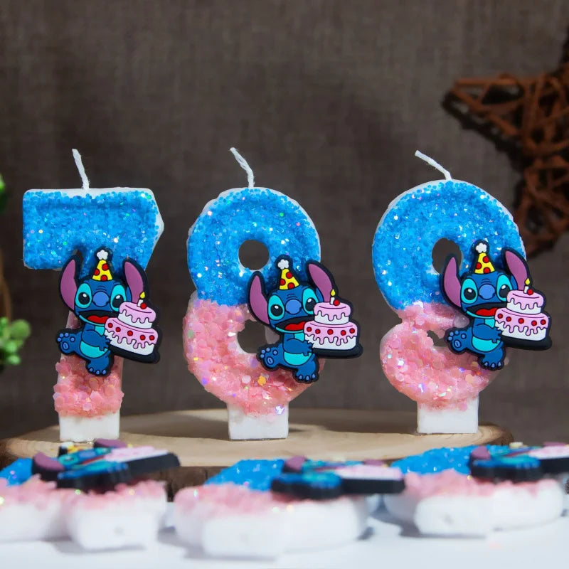 Glittery Digital Number Birthday Cake Candles – 10 Colors Birthday Cake Candles Qme