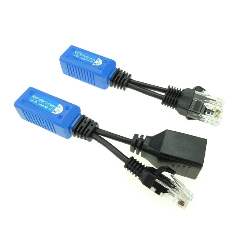 RJ45 Passive POE Splitter Combiner uPOE Adapter Connectors 2-Pair POE Network Adapter Qme