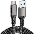 USB-C Cable 60W Fast Charging 10Gbps | Nylon Braided Type-C USB-C Charging Cable Qme black 1.5m