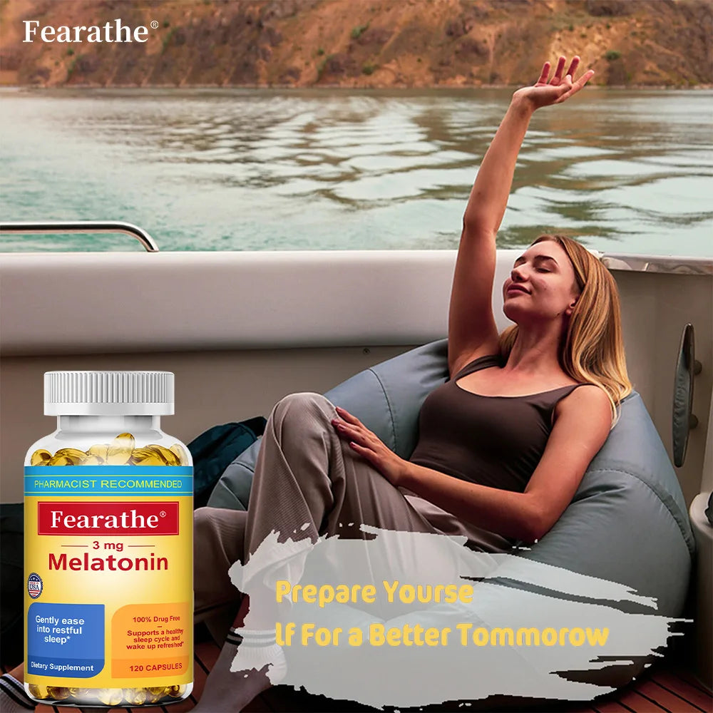 Fearathe Melatonin Capsules 3mg – Sleep Wellness Supplement Sleep Supplement Qst