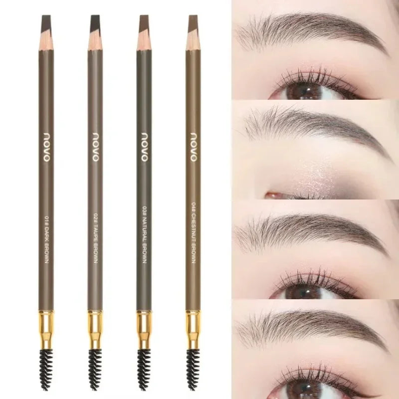 Waterproof Flat Head Eyebrow Pencil – White & Black | Qme Eyebrow Pencil Qme