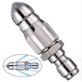 1/4" Stainless Steel Water Jet Pressure Washer Sewer Nozzle Sewer Cleaning Nozzle Qme Light Grey