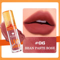 Matte Lip Gloss Berry Shades – Waterproof & Long-Lasting, 6 Colors Matte Lip Gloss Qme 06 BEAN PASTE ROSE