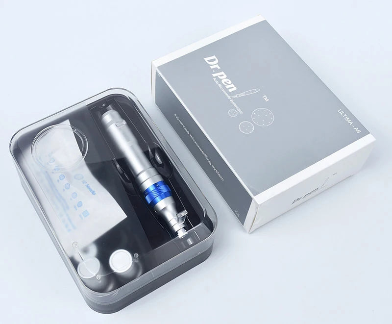 Dr. Pen A6 Wireless Microneedling Pen – 2 Batteries, 12-Pin Microneedling Derma Pen Qst