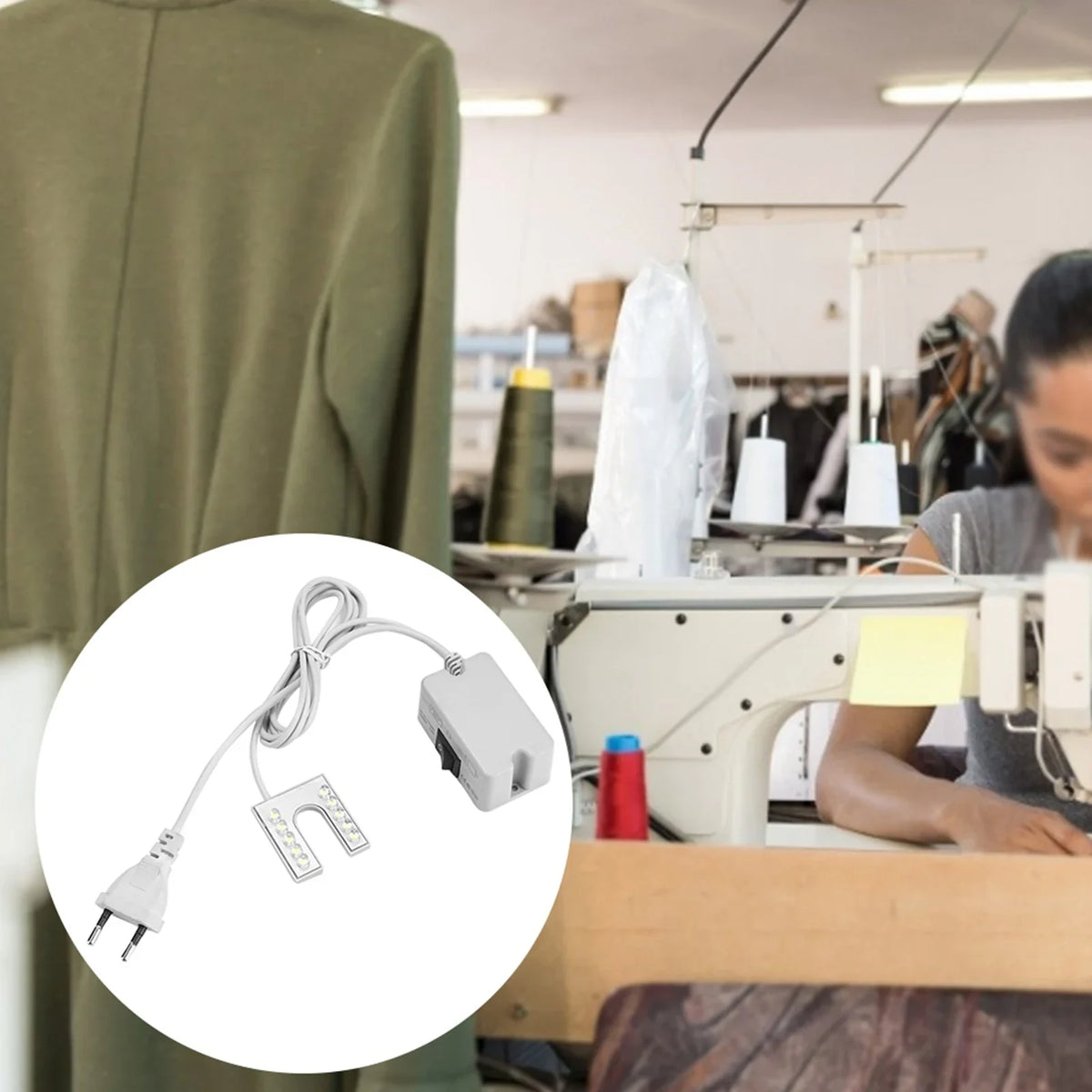 Sewing Machine LED Lamp – Flexible Gooseneck Magnetic Base LED Task Lamp Qme
