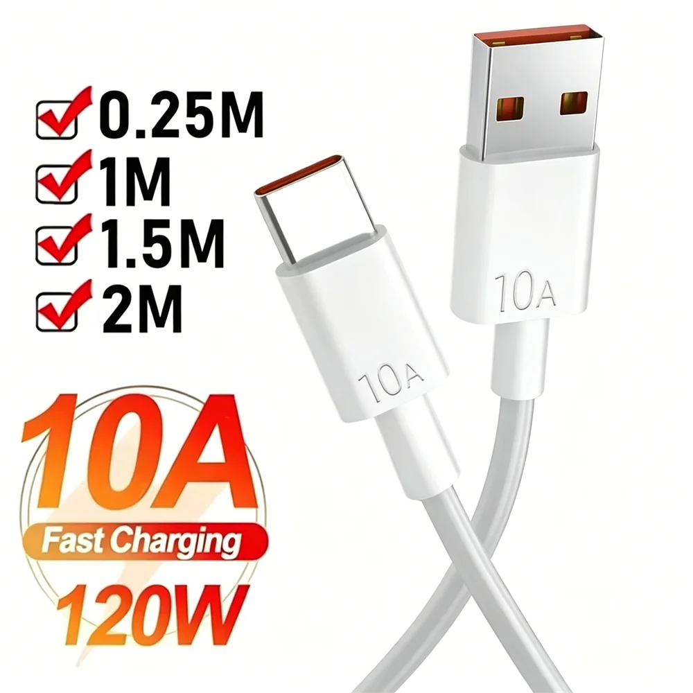 120W USB-C Fast Charging Cable – iPhone, Huawei, Xiaomi USB-C Charging Cable Qme