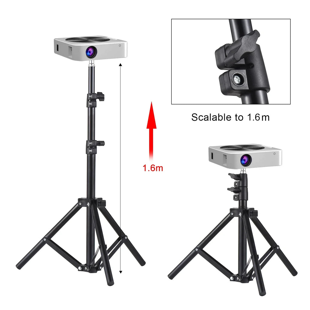 Universal Projector Tripod Stand | Adjustable Aluminum Bracket Projector Tripod Stand Qme
