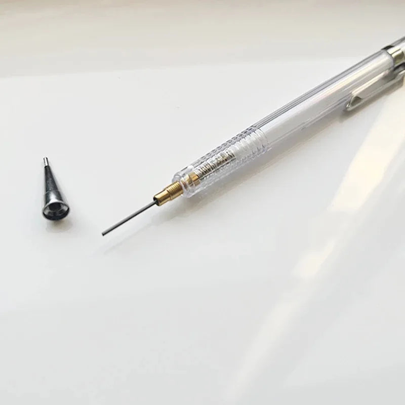 Transparent Mechanical Pencil 0.5 & 0.7mm with 2B Lead Refills Mechanical Pencil Set Qme