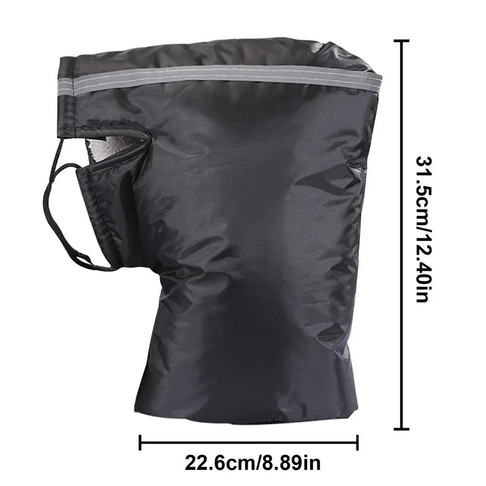 Waterproof Winter Bicycle Handlebar Mittens | Universal Fit Handlebar Mittens Qme Black 1 pair