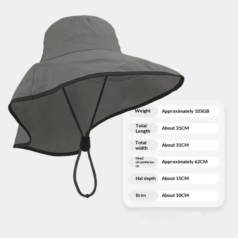 Women's Wide Brim Fisherman Hat – Lightweight UV Sun Hat Sun Fisherman Hat Qst A1