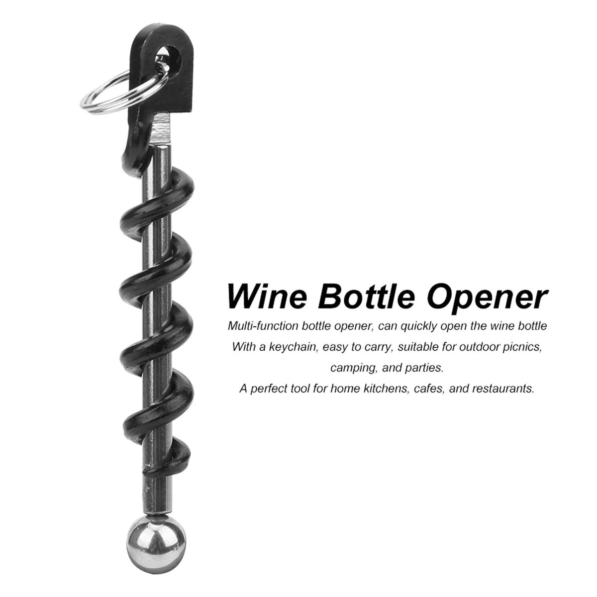 Portable Stainless Steel Wine & Beer Bottle Opener Corkscrew Bottle Opener Corkscrew Qme