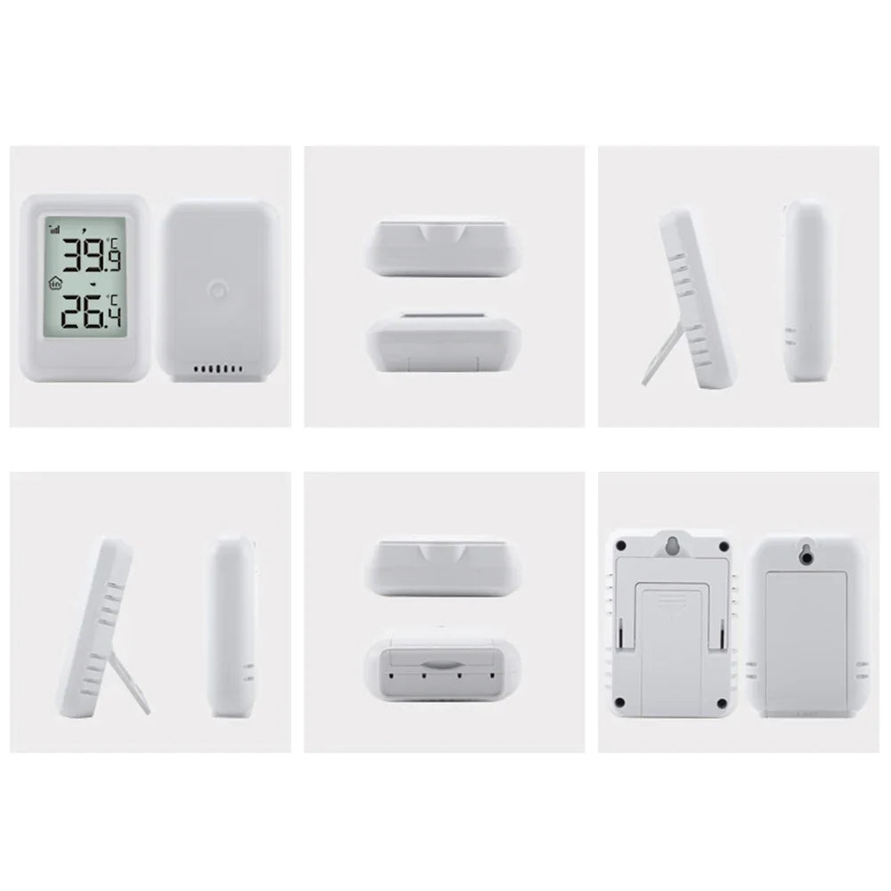 Wireless Indoor Outdoor Thermometer with Hanging Support Frame Wireless Thermometer Qme
