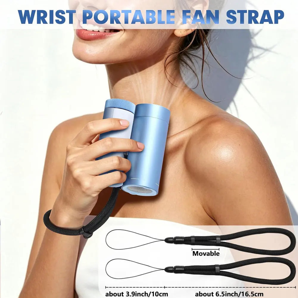 Fan Lanyard Anti-Drop 360° Rotation Adjustable Neck Strap Fan Lanyard Strap Qme Default Title