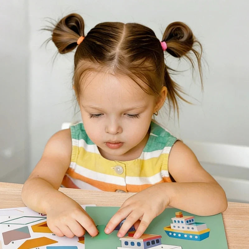 3D Number Matching Puzzle Sticker Set – DIY Art for Kids DIY Sticker Puzzle Set Qme