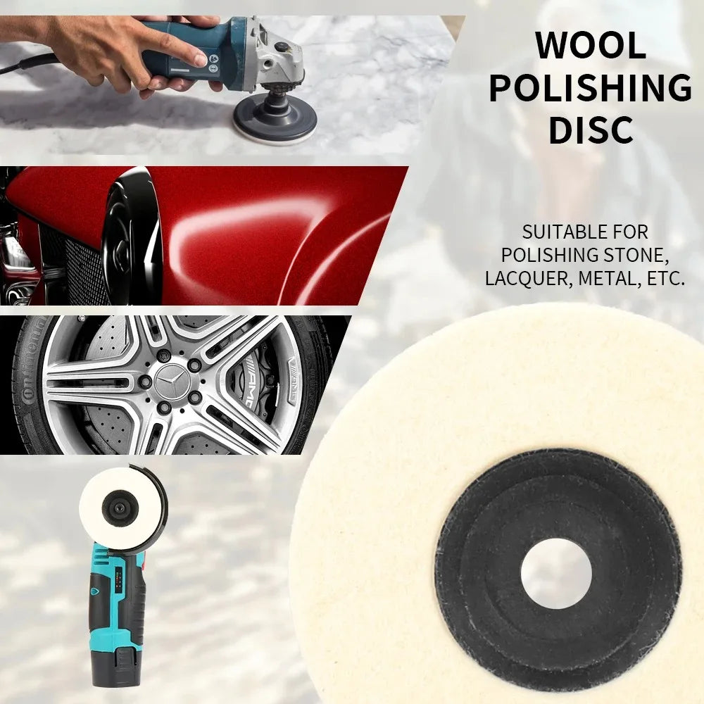 Wool Polishing Wheel Pads – Felt Disc for Metal Marble Glass Polishing Wheel Pad Qme