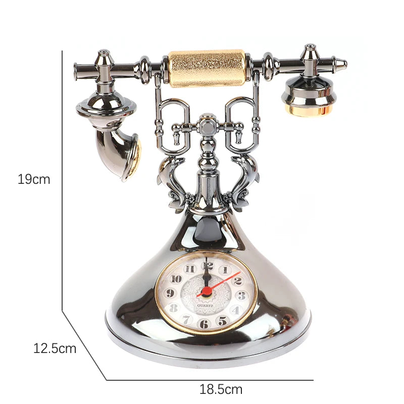 European Retro Pendulum Alarm Clock – Desktop Décor Ornament Decorative Alarm Clock Qst
