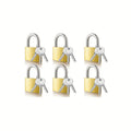 Mini Solid Brass Padlock – Waterproof Small Lock with Keys Brass Padlock Qme 6pcs