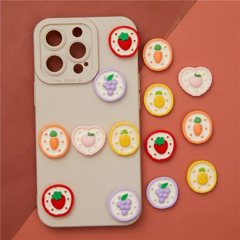 Fruit Cartoon Resin Flatback Charms – DIY Phone Case & Craft Decor Resin Flatback Charms Qme
