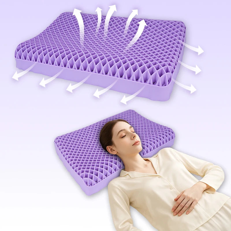 Ergonomic TPE Memory Foam Cervical Pillow for Deep Sleep Ergonomic Sleep Pillow Qst