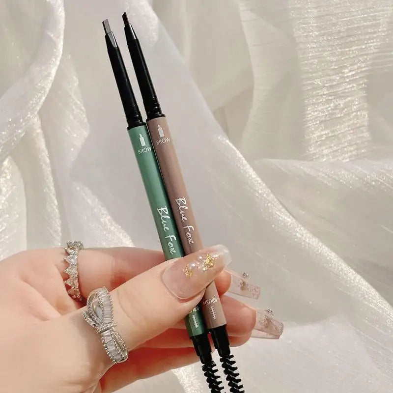 Double-Headed Eyebrow Pen – Smudge-Proof, Waterproof, 6 Shades Eyebrow Pen Qme