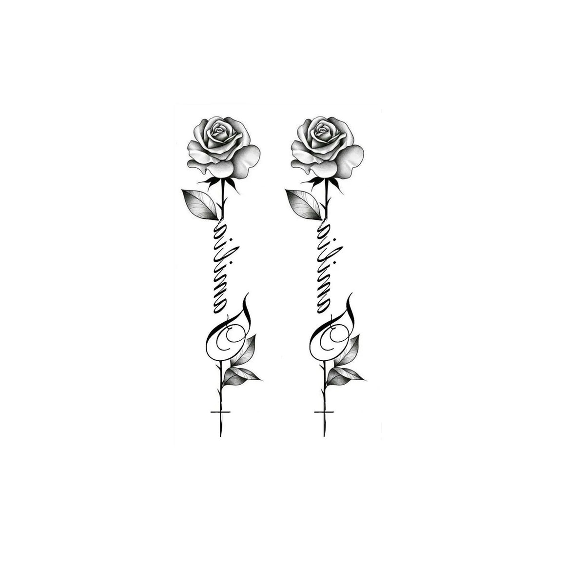 Minimalist Leaf Vine Temporary Tattoo Sticker – Waterproof Fine Line Temporary Tattoo Sticker Qme