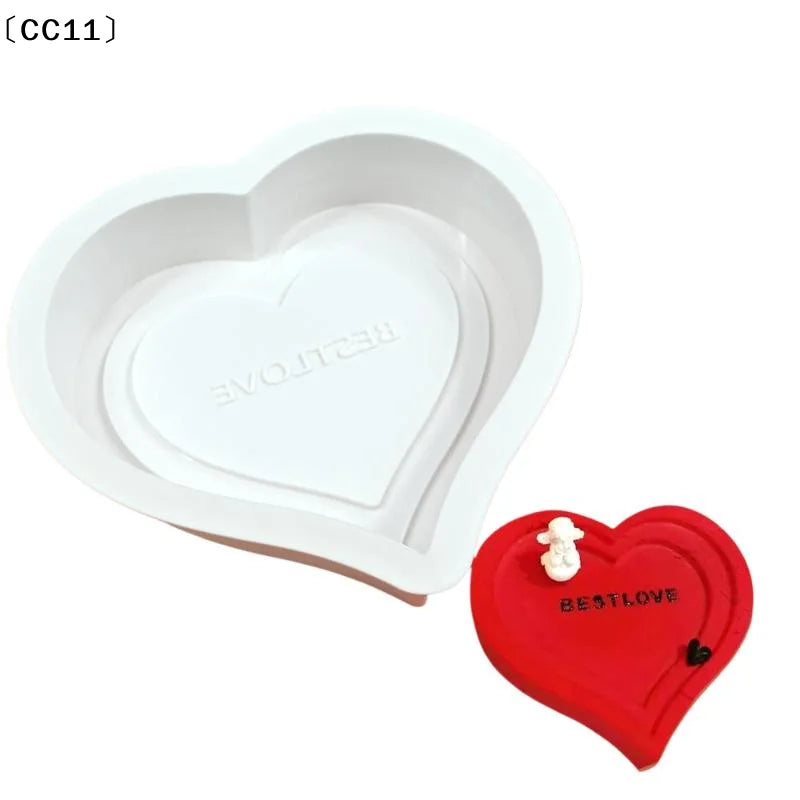 Heart Rose Silicone Cake Mold – Valentine's Mousse Baking Silicone Cake Mold Qme
