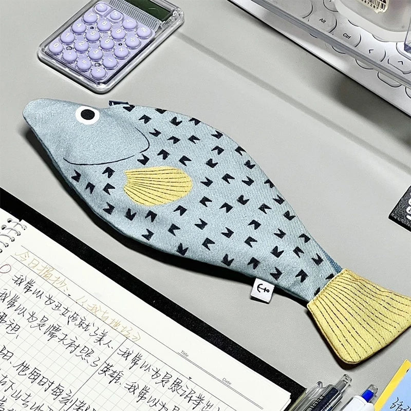 Fish Shape Novelty Pencil Case, Pen Bag & Coin Purse Pouch Novelty Pencil Case Qme